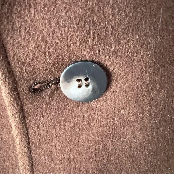 Vintage wool silk oversize warm brown blazer jacket coat - Picture 8 of 13